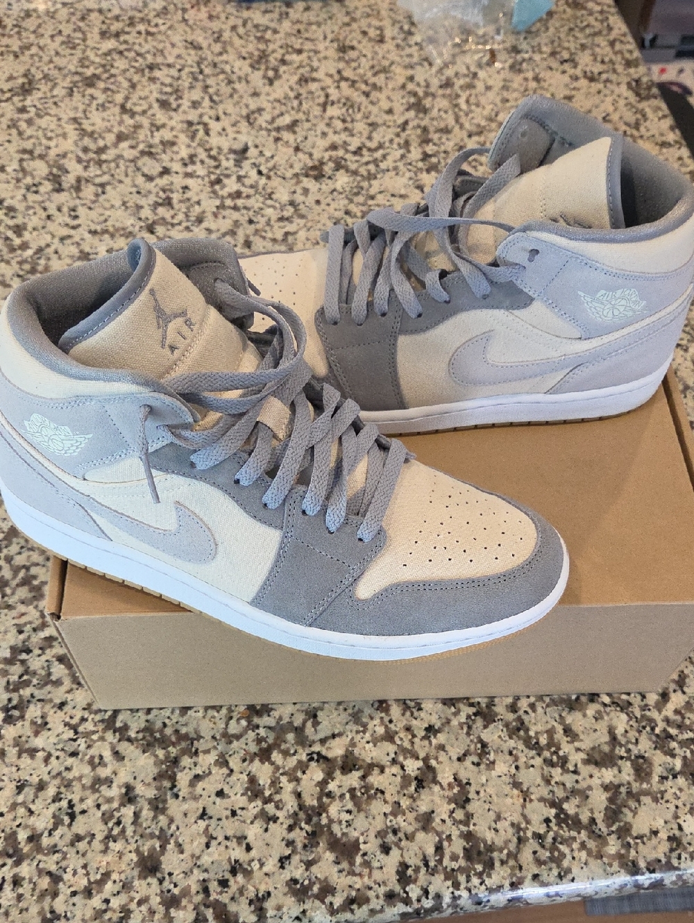 Nike Air Jordan Mid Coconut Cream Sneakers In Mint Condition. - Picture 5 of 6